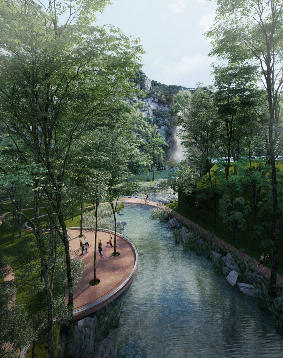 The detention pond and wetland at the 10-acre park, Central Park Damansara