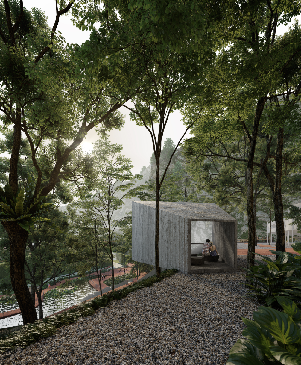 The Lookout Pavilion on the hillside at the 10-acre park, Central Park Damansara